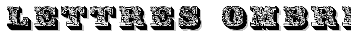 Lettres ombrees ornees font